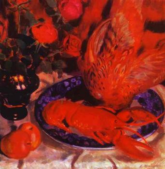 鮑裡斯 尅斯托依列夫 Still-Life with Pheasant 鮑裡斯 尅斯托依列夫 Still-Life with Pheasant